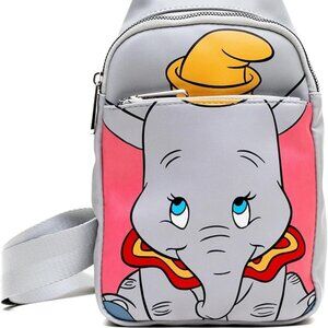 Disney Dumbo Sitting Pose Close Up Bounding Crossbody Sling Bag